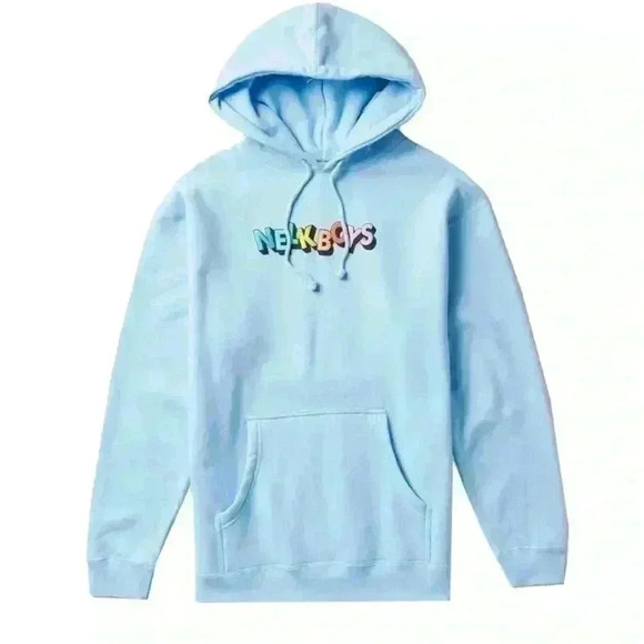NELK BOYS HOODIE LIGHT BLUE SIZE M - Picture 4 of 6